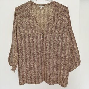 Joie 100% Silk 3/4 Sleeve Relaxed Blouse